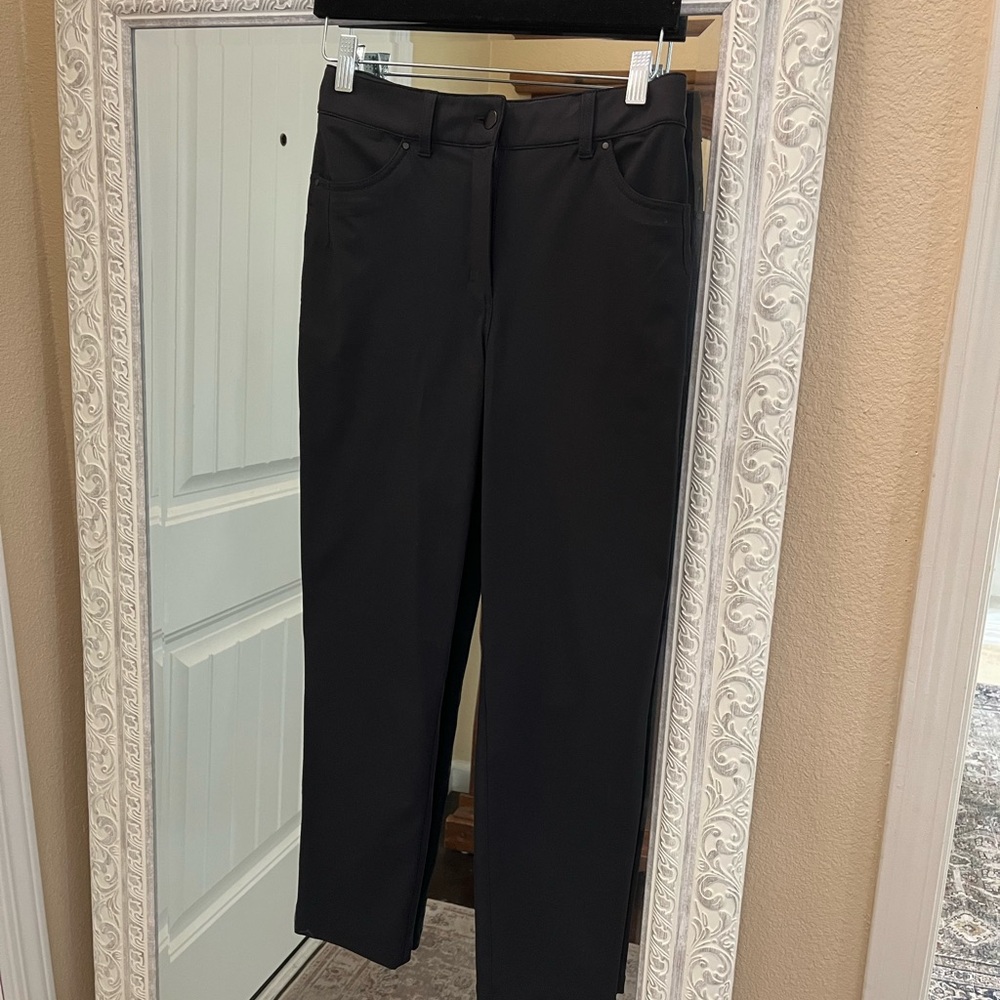 Black Straight-Leg Pants